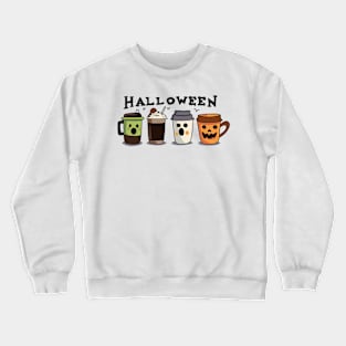 Cute Halloween coffee Crewneck Sweatshirt